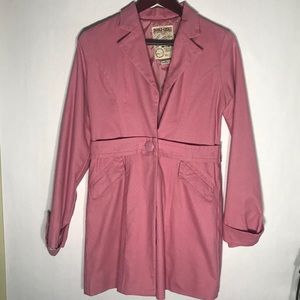 Blush Pink Midi Pea Coat Nordstrom Doki Geki, Sz S